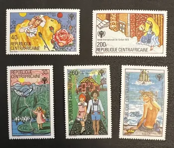 Central Africa 1979 Mi. 643-647 International Year of the Child Fairy Tales