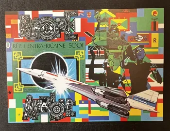 Centrafrique 1980 Mi. Bl. 90B ND Concorde coopération Europe-Afrique