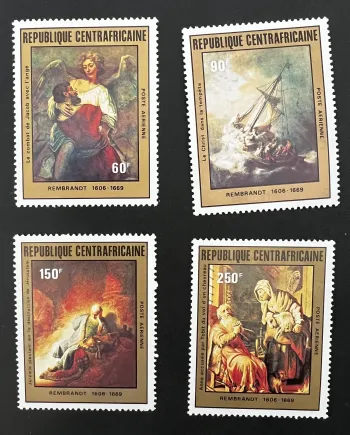 Centrafrique 1981 Mi. 721-724 Rembrandt peinture tableaux art