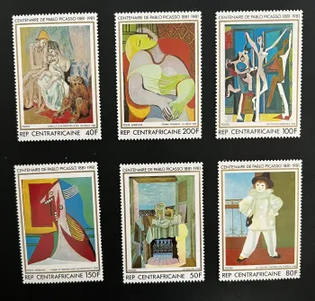 Centrafrique 1981 Mi. 741-746 Centenaire Pablo Picasso peinture art