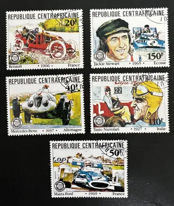 Central Africa 1981 Mi. 776-780 used Grand Prix automobile racing