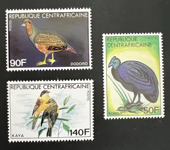 Centrafrique 1981 Mi. 793-795 oiseaux Dodoro Komba Kaya faune