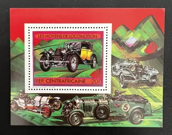 Centrafrique 1981 Mi. 827A automobiles Bugatti Bentley Mercedes