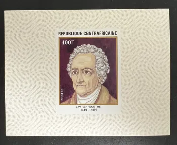 Centrafrique 1982 Mi. 836 ND Goethe écrivain poète littérature