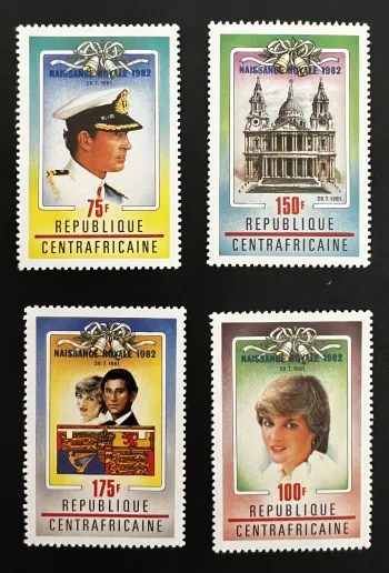 Centrafrique 1982 Mi. 870-873 Naissance royale Diana Charles
