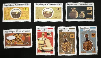 Centrafrique 1982 Mi. 875-881 artisanat poterie panier vannerie Sakpa