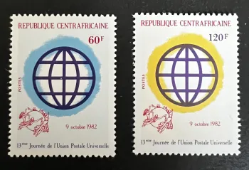 Centrafrique 1982 Mi. 886-887 Journée Union Postale Universelle UPU