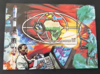 Comores 1978 Mi. Bl. 183A Europe-Afrique ESA espace satellite Ariane