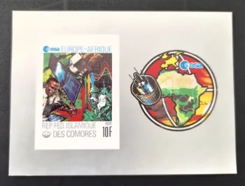 Comores 1977 Mi. Bl. 184 ND ESA Europe-Afrique satellite