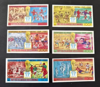 Comores 1978 Mi. 478-483 surchargé ND football Coupe Monde Argentina