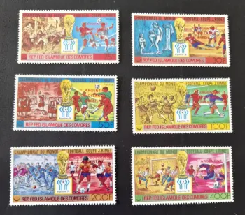 Comores 1978 Mi. 478-483 surchargé football Coupe du Monde Argentina