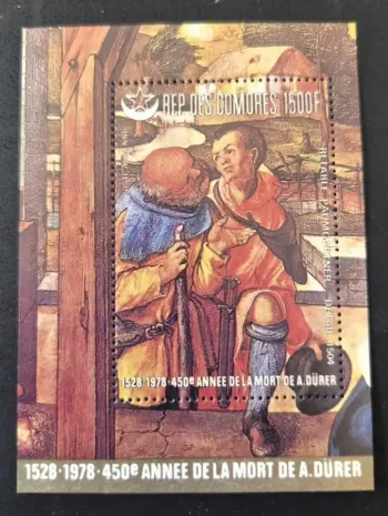 Comores 1978 Mi. Bl. 167 Albrecht Dürer peinture retable Paumgartner