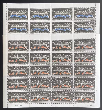 Upper Volta 1964 YT 133-134 sheet UPU Universal Postal Union plane bird