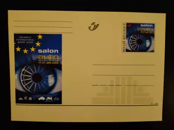 Carte postale Salon Auto Moto Bruxelles 2002 Brussels Motor Show entier