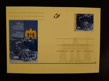 Belgium 2002 Postcard Brussels 1902 Motor Show stationery