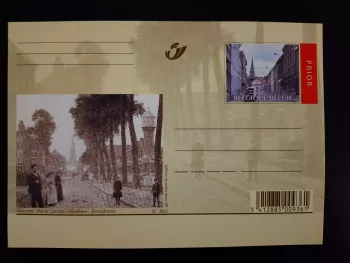 Belgien 2002 Moeskroen Kortrijkstraße Alte Ansicht Ganzsache Postkarte