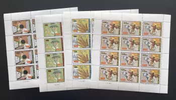 Haute-Volta 1973 YT 296-299 planche Interpol police criminalité diamants