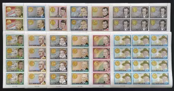 Upper Volta 1974 YT 308-319 sheet zodiac Kennedy Lenin Napoleon Pele