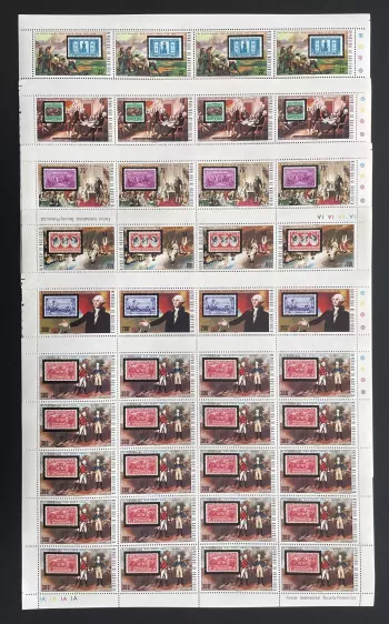 Haute-Volta 1975 YT 342-347 planche Bicentenaire USA Washington Indépendance