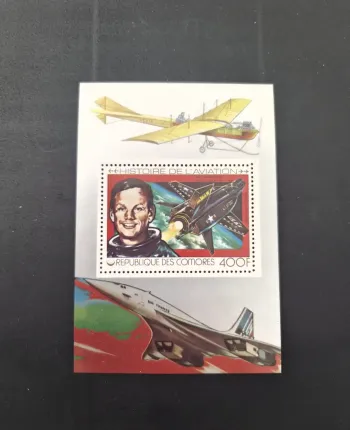 Comores 1978 Mi. Bl. 155 Histoire aviation Neil Armstrong X-15