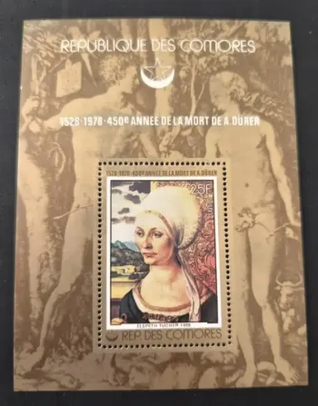 Comores 1978 Mi. Bl. 134 Dürer peinture Elspeth Tucher portrait