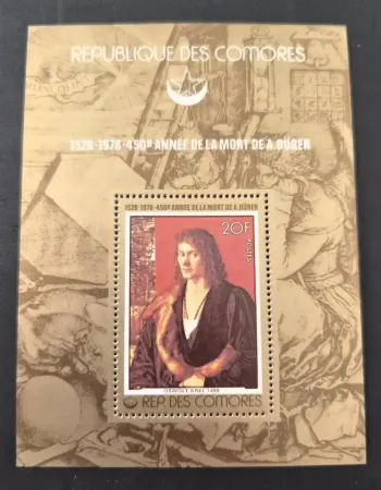 Comores 1978 Mi. Bl. 133 Albrecht Dürer peinture Oswolt Krel portrait