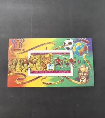 Comores 1978 Mi. Bl. 116 ND football Coupe monde Argentina 78 Rimet
