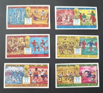Comores 1978 Mi. 384-389 ND Football Coupe Monde Argentina Jules Rimet