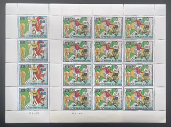 Upper Volta 1974 YT 320-321 sheet football World Cup Munich Pelé