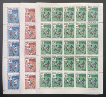 Madagascar 1982 YT 672-674 planche Coupe du Monde Football Espana 82 Sport