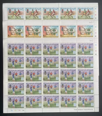 Mauritania 1978 YT 401-403 sheet surcharged FIFA World Cup Football Argentina