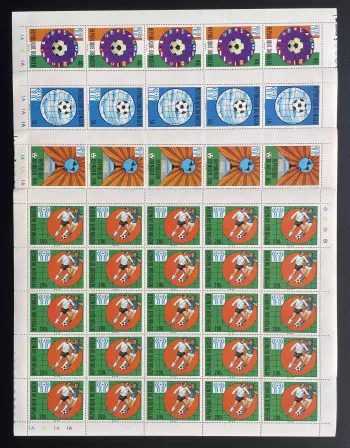 Niger 1978 YT 441-444 sheet FIFA World Cup Argentina flags