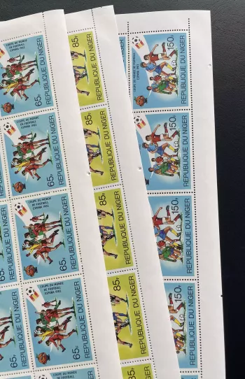 Niger 1981 YT 550-554 planche Coupe Monde Football Espana 1982 Soccer Sport