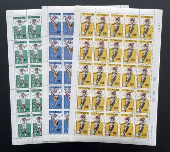 Niger 1987 YT 732-734 Bogen Olympiade Seoul Fußball Tennis Sport