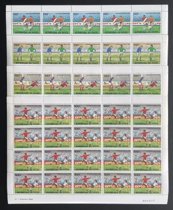Niger 1984 YT PA 329-332 sheet football Mexico 1986 World Cup sport