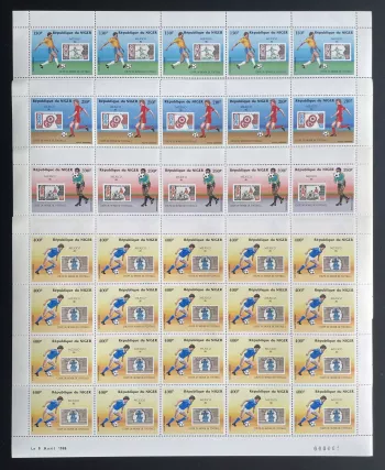 Niger 1986 YT PA 349-352 sheet FIFA World Cup Mexico Football