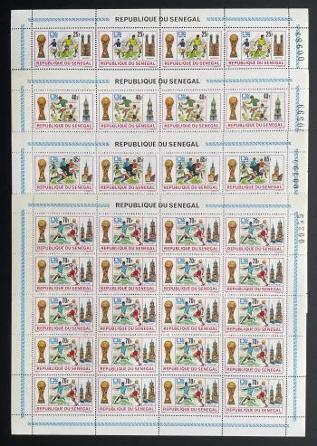 Sénégal 1974 YT 401-404 planche Coupe du Monde Football Allemagne Munich