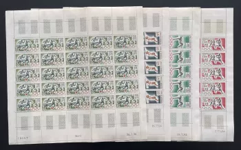 Tchad 1964 YT PA 18-21 planche Jeux Olympiques Tokyo sport football athlétisme