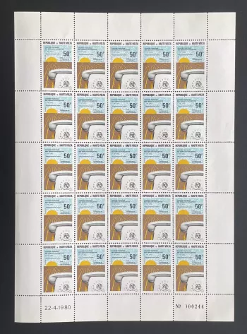 Haute-Volta 1980 YT 510 planche Journée mondiale télécommunications UIT