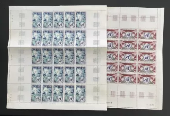 Haute-Volta 1970 YT PA 84-85 planche 25e anniversaire ONU colombe paix