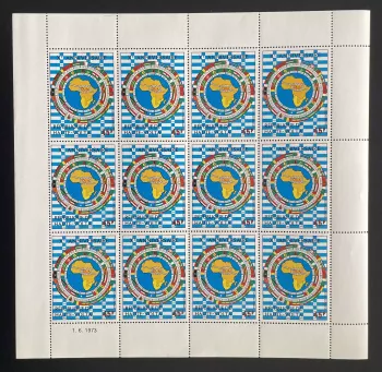 Obervolta 1973 YT PA 154 Bogen X. Jahrestag OAU Afrika Flaggen