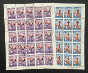 Upper Volta 1976 YT PA 203-204 sheet Olympic Games Montreal gymnastics