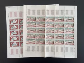 Upper Volta 1961 YT PA 1-2 sheet airmail postal service airport aviation