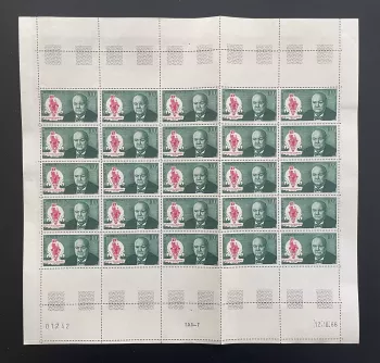 Haute-Volta 1966 YT PA 32 planche Winston Churchill portrait