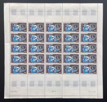 Upper Volta 1967 YT PA 34 sheet Lions International anniversary