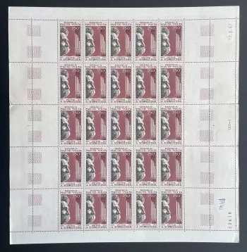 Haute-Volta 1967 YT PA 40 planche Albert Schweitzer docteur Nobel