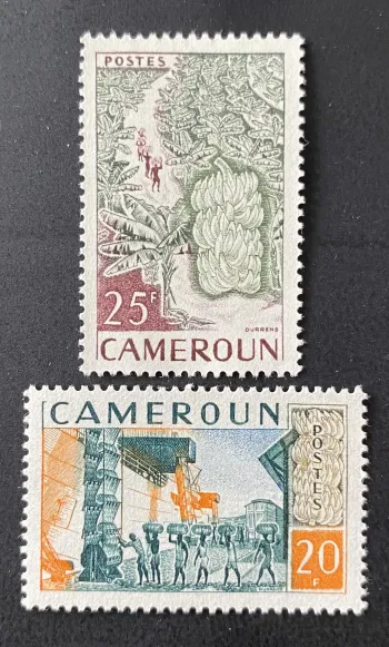 Cameroun 1959 Mi. 320-321 récolte bananes port chargement