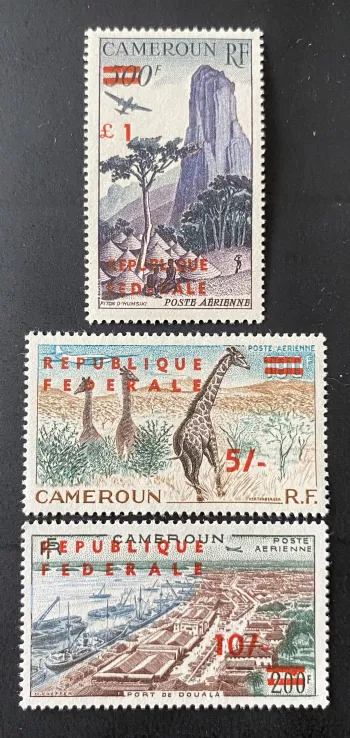 Cameroun 1961 surchargé République Fédérale aérien