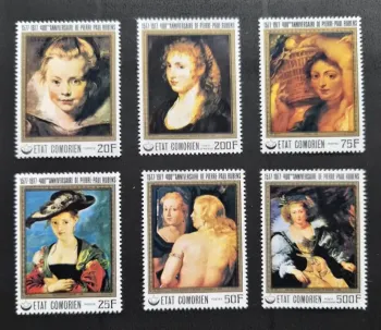 Comoros 1977 Mi. 353-358 Rubens painting women portraits