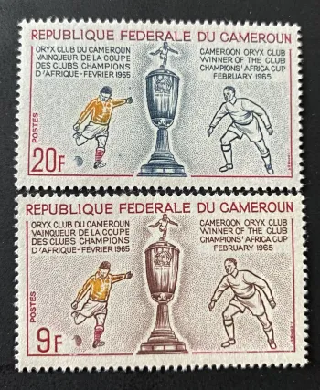 Cameroun 1965 Mi. 433-434 Oryx Club Coupe Champions Afrique football